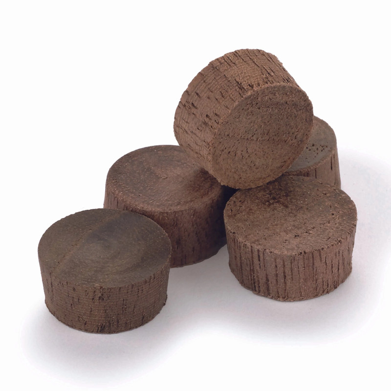 Flat Head Screw Hole Plug - Diameter:1/2" - Species:Walnut - Pieces:15-Piece